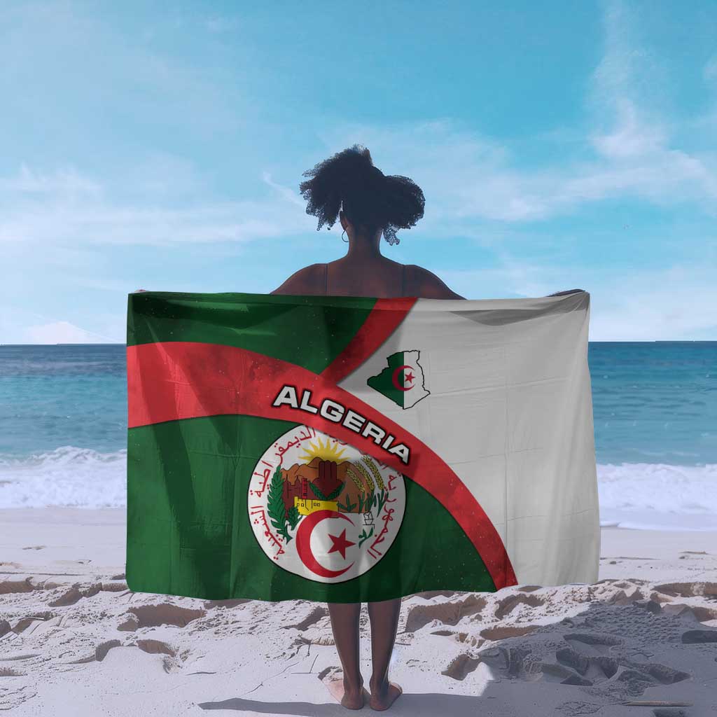 Algeria Sarong with National Emblem and Map Design