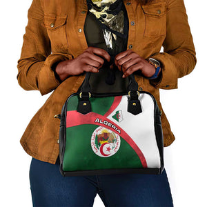 Algeria Shoulder Handbag with National Emblem and Map Design