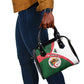 Algeria Shoulder Handbag with National Emblem and Map Design
