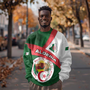 Algeria Sweatshirt with National Emblem and Map Design