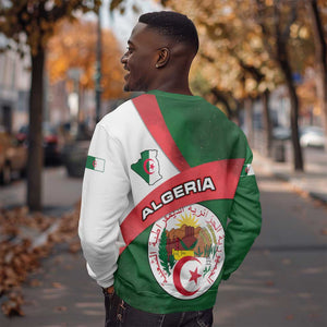 Algeria Sweatshirt with National Emblem and Map Design