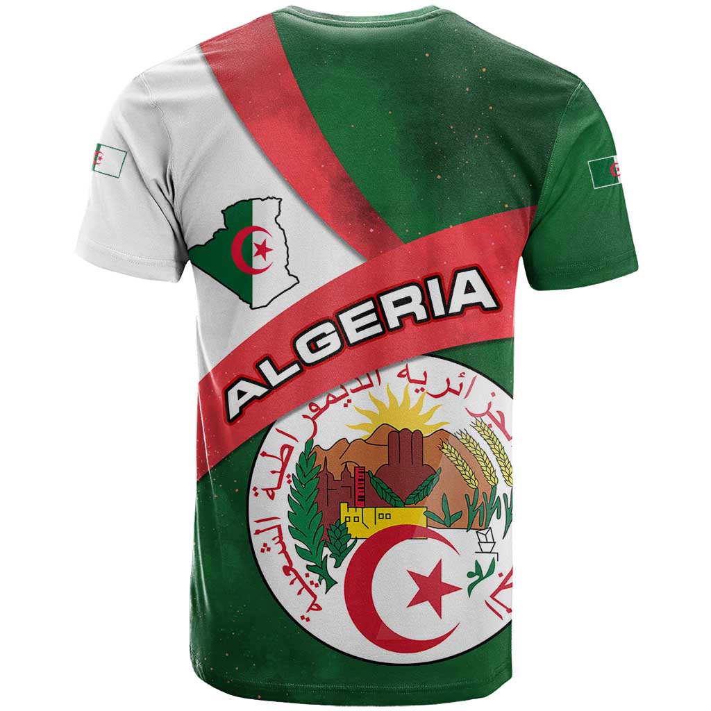 Algeria T shirt with National Emblem and Map Design