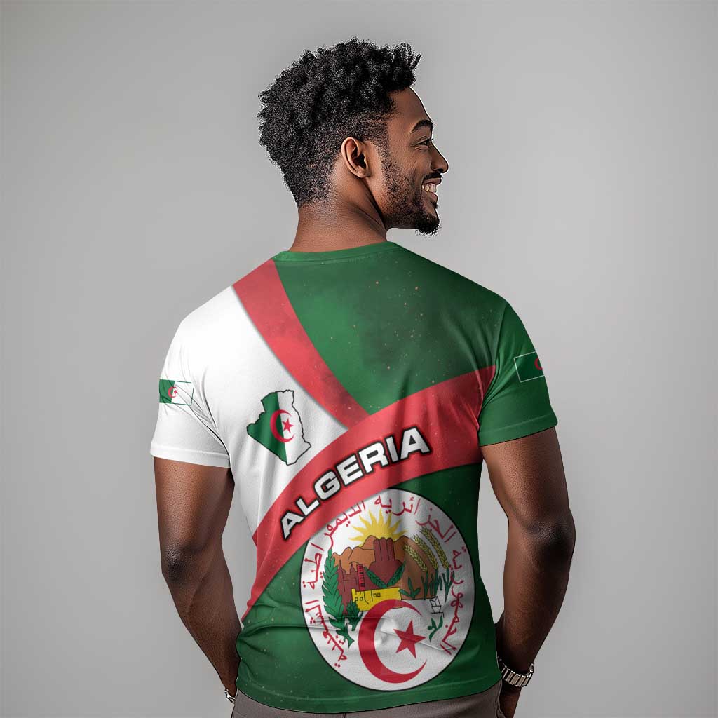 Algeria T shirt with National Emblem and Map Design