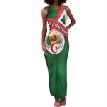 Algeria Tank Maxi Dress with National Emblem and Map Design
