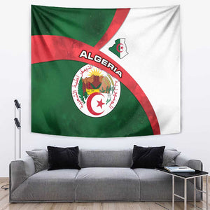 Algeria Tapestry with National Emblem and Map Design