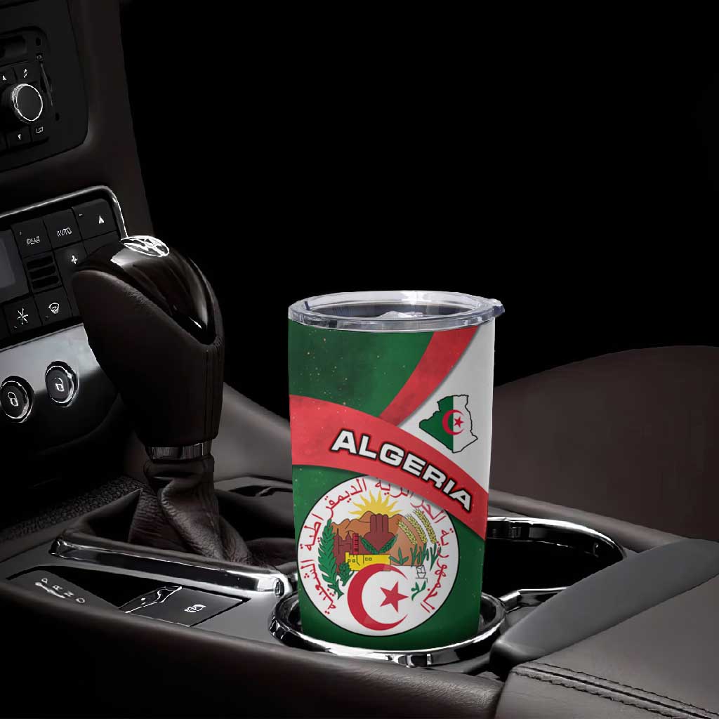 Algeria Tumbler Cup with National Emblem and Map Design