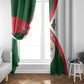 Algeria Window Curtain with National Emblem and Map Design