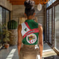 Algeria Women Sleeveless Polo Shirt with National Emblem and Map Design