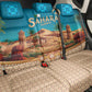 Sahara Algeria Back Car Seat Cover with Desert Camel Landscape and Islamic Motif Design