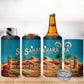 Sahara Algeria 4 in 1 Can Cooler Tumbler with Desert Camel Landscape and Islamic Motif Design