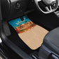 Sahara Algeria Car Mats with Desert Camel Landscape and Islamic Motif Design