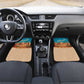 Sahara Algeria Car Mats with Desert Camel Landscape and Islamic Motif Design