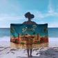 Sahara Algeria Sarong with Desert Camel Landscape and Islamic Motif Design