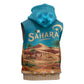 Sahara Algeria Sleeveless Hoodie with Desert Camel Landscape and Islamic Motif Design - African Pride