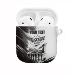 Personalized Tuskegee Airmen AirPods Case Black And White Grunge WWII Aviation Art