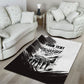 Personalized Tuskegee Airmen Area Rug Black And White Grunge WWII Aviation Art