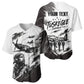 Personalized Tuskegee Airmen Baseball Jersey Black And White Grunge WWII Aviation Art