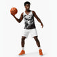 Personalized Tuskegee Airmen Basketball Jersey Black And White Grunge WWII Aviation Art