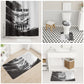 Personalized Tuskegee Airmen Bathroom Set Black And White Grunge WWII Aviation Art