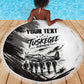 Personalized Tuskegee Airmen Beach Blanket Black And White Grunge WWII Aviation Art