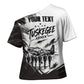 Personalized Tuskegee Airmen Cross Shoulder Shirt Black And White Grunge WWII Aviation Art