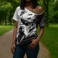 Personalized Tuskegee Airmen Cross Shoulder Shirt Black And White Grunge WWII Aviation Art