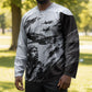 Personalized Tuskegee Airmen Hockey Jersey Black And White Grunge WWII Aviation Art