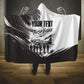 Personalized Tuskegee Airmen Hooded Blanket Black And White Grunge WWII Aviation Art