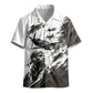 Personalized Tuskegee Airmen Kid Hawaiian Shirt Black And White Grunge WWII Aviation Art