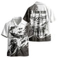 Personalized Tuskegee Airmen Kid Hawaiian Shirt Black And White Grunge WWII Aviation Art