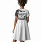 Personalized Tuskegee Airmen Kid Short Sleeve Dress Black And White Grunge WWII Aviation Art