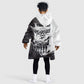 Personalized Tuskegee Airmen Kid Wearable Blanket Hoodie Black And White Grunge WWII Aviation Art