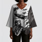 Personalized Tuskegee Airmen Kimono Sleeve Blouse Black And White Grunge WWII Aviation Art