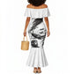 Personalized Tuskegee Airmen Mermaid Dress Black And White Grunge WWII Aviation Art