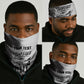 Personalized Tuskegee Airmen Neck Gaiter Black And White Grunge WWII Aviation Art