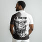 Personalized Tuskegee Airmen Polo Shirt Black And White Grunge WWII Aviation Art
