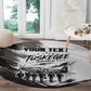 Personalized Tuskegee Airmen Round Carpet Black And White Grunge WWII Aviation Art