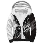 Personalized Tuskegee Airmen Sherpa Hoodie Black And White Grunge WWII Aviation Art