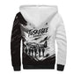 Personalized Tuskegee Airmen Sherpa Hoodie Black And White Grunge WWII Aviation Art