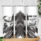Personalized Tuskegee Airmen Skinny Tumbler Black And White Grunge WWII Aviation Art