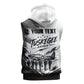 Personalized Tuskegee Airmen Sleeveless Zip Hoodie Black And White Grunge WWII Aviation Art