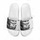 Personalized Tuskegee Airmen Slide Sandals Black And White Grunge WWII Aviation Art
