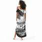 Personalized Tuskegee Airmen Summer Maxi Dress Black And White Grunge WWII Aviation Art