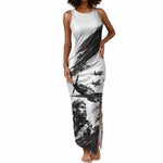 Personalized Tuskegee Airmen Tank Maxi Dress Black And White Grunge WWII Aviation Art