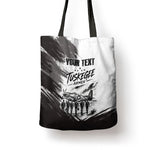 Personalized Tuskegee Airmen Tote Bag Black And White Grunge WWII Aviation Art