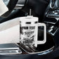 Personalized Tuskegee Airmen Tumbler With Handle Black And White Grunge WWII Aviation Art
