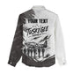 Personalized Tuskegee Airmen Women Casual Shirt Black And White Grunge WWII Aviation Art