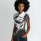 Personalized Tuskegee Airmen Women Polo Shirt Black And White Grunge WWII Aviation Art