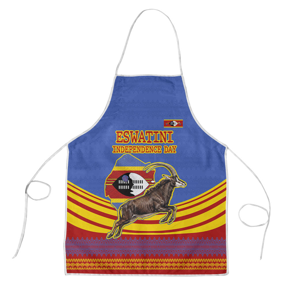 Eswatini Independence Day Apron Sable Antelope - Aloe Succulent - Flag Shield