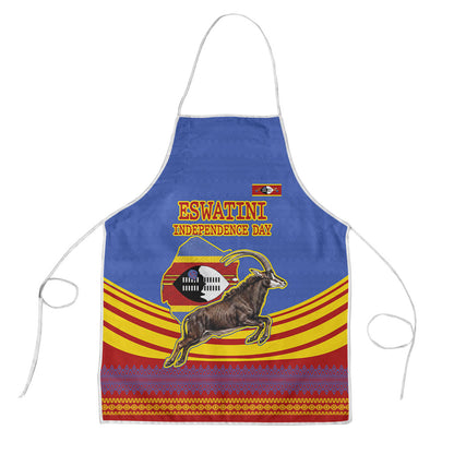 Eswatini Independence Day Apron Sable Antelope - Aloe Succulent - Flag Shield